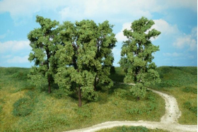 Végétation miniature : Heki 1763 - 4 arbres feuillus miniatures pour décors 18 cm