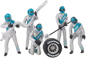 Figurines Slot Car : Mécaniciens argent - 1:32 - Carrera 20021133