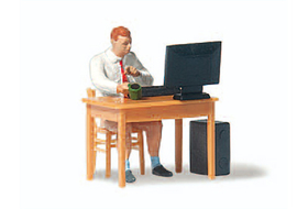 Figurines miniatures : Télétravail - HO 1:87 - Preiser 28250