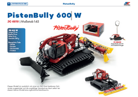 Dameuse miniature PistenBully 600 à l'échelle 1/43 - JC - 4810-5683 - Jagerndorfer