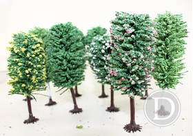 Végétation miniature : 10 arbres feuillus 10-13 cm 1:87 - Jordan 7A