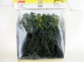 20 sapins et arbres miniatures de forêt, mixtes 7 - 18 cm, 1:87 - HO - Heki 1957