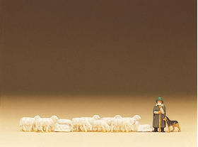 Preiser 79160 - Moutons et berger 1:160