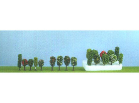 JORD-6 - 5 arbres miniatures de 5 à 6.5 cm - échelle Z