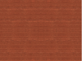 Décor miniature : Feuille de carton 3D "Tuiles", rouge - N 1:160 - Noch 56965
