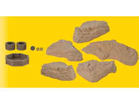 Set fontaines et plaques égoût 1:87