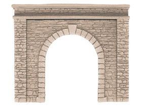 Décors miniature : Entrée de tunnel en pierre naturelle, une voie - 1:87 - Noch 58061
