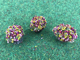 3 pots de fleurs miniatures