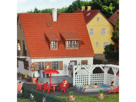Set piscine et jardin miniature 1:87