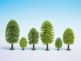 10 arbres miniatures 5-9 cm 1:87, 1:120 - Noch 26901