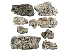 8 Rochers gris miniatures