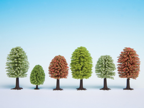 10 arbres miniatures  printaniers 5 - 9 cm 1:87, 1:120 - Noch 26906