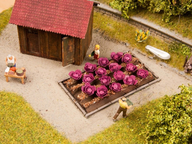 Vagétations miniatures : 16 plants de chou rouge 3 cm x 6 cm - 1/87 HO - Noch 13218