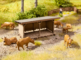 Décor miniature : Abri pour animaux - 1:87 HO - Noch 14379
