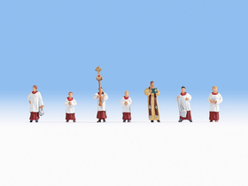 Figurines miniatures : Pretre et servants de messe 1:87 - Noch 15410