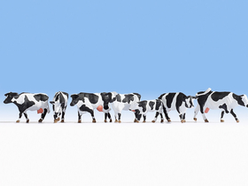 Vaches miniatures noires et blanches 1:87 - Noch 15725