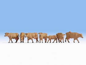 Figurines miniatures : Vaches brunes 1:87 - Noch 15727