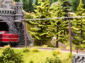 4 poteaux télégraphiques miniatures 1:87 - HO - Noch 13160