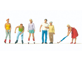 Preiser 10740 - patineurs et promeneurs 1:87