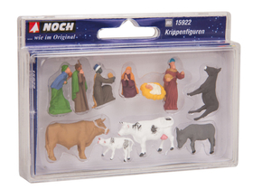 Décors miniatures : Coffret crèche de Noël en découpe laser - 1:87 H0 - Noch 65620