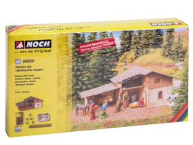 Décors miniatures : Coffret crèche de Noël en découpe laser - 1:87 H0 - Noch 65620