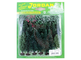 JORD-7B - 25 sapins miniatures et arbres 2-8 cm 1:160, n