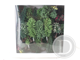JORD-4A - 50 sapins miniatures et arbres 3-12 cm 1:87, HO