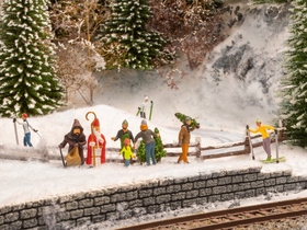 Personnages miniatures : Jour de la Saint Nicolas - 1:87 HO - Noch 15923 - diorama.fr