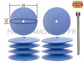 Outil modélisme - 10 polissoirs élastiques en silicone en forme de lentille ø 22,0 mm - PROXXON 28293