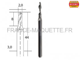 Outil modélisme - Embout de fraise en métal renforcé ø 2,0 mm - PROXXON 28759