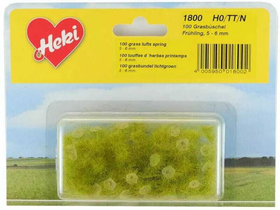 Végétation miniature : Heki 1800 : 100 touffes d'herbe 6mm vert