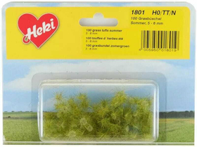 Heki 1801 : 100 touffes d'herbe miniature 6mm vert