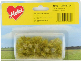 Heki 1802 : 100 touffes d'herbe miniature 5 - 6mm échelle 1:87 vert clair