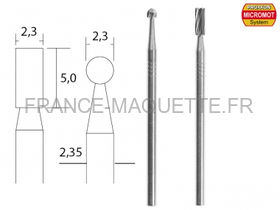 Outil modélisme - Jeu de 2 embouts de fraise en métal renforcé - PROXXON 28750