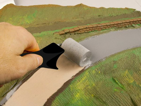 Routes miniatures pour dioramas : Peinture structurée pour route asphalte anthracite - Noch 60826
