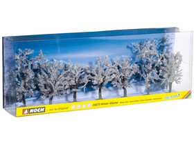 Végétation miniature : Arbres miniatures enneigés, 8 -10 cm - Noch 25075
