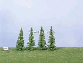 Végétation miniature : Heki 2117 - 4 Mélèzes 11 cm - 1:87 H0
