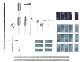 Panneaux solaires et aménagement toits 1:87 - Faller 180544