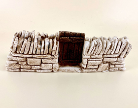 Mur provençal avec porte - crèche provençale - FR 21403