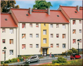 Immeuble miniature à l'échelle 1:87