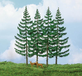 Végétation miniature - 4 sapins 17 cm - Heki 2122