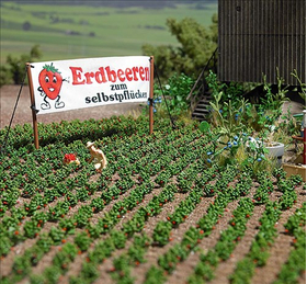 Végétation miniature : Fraisiers au 1/87 - Busch 1265 01265