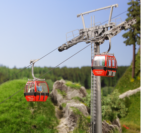 Décor miniature : Télécabine autrichien Hahnenkamm - 1:87 - Brawa 6344, 06344