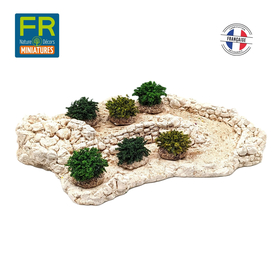 6 buissons verts pour crèches, dioramas, décors de paysages divers