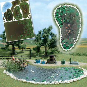 Busch 1210 - Etang de jardin miniature 1:87 - HO