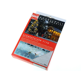Décor pour paysages miniatures : Poudre de neige scintillante 200 g - Busch 07170