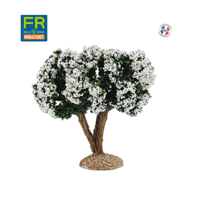 Arbre fleuri blanc 15 cm - décors pour crèches -FR-ATB97690B