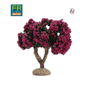 Arbre fleuri fuschia 15 cm - décors pour crèches - FR-ATB97690F