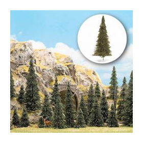 Végétation miniature : Assortiment de 15 sapins de 5 à 13,5 cm au 1/87 - Busch 06470 6470