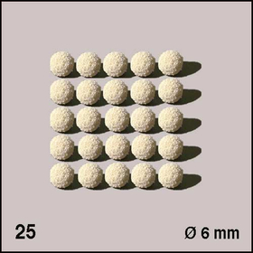 25 Boules d'éponge ø 6 mm